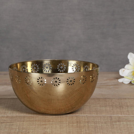 Buy Bowl - Gold Finish Stainless Steel Fez Decorative Bowl For Kitchenware & Serveware by Manor House on IKIRU online store
