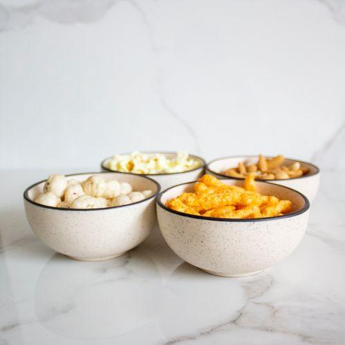 Buy Bowl - Round Ceramic Blurry Snack & Dessert Bowl Set Of 4 | Gifting Bowls For Home & Dining by Byora Homes on IKIRU online store