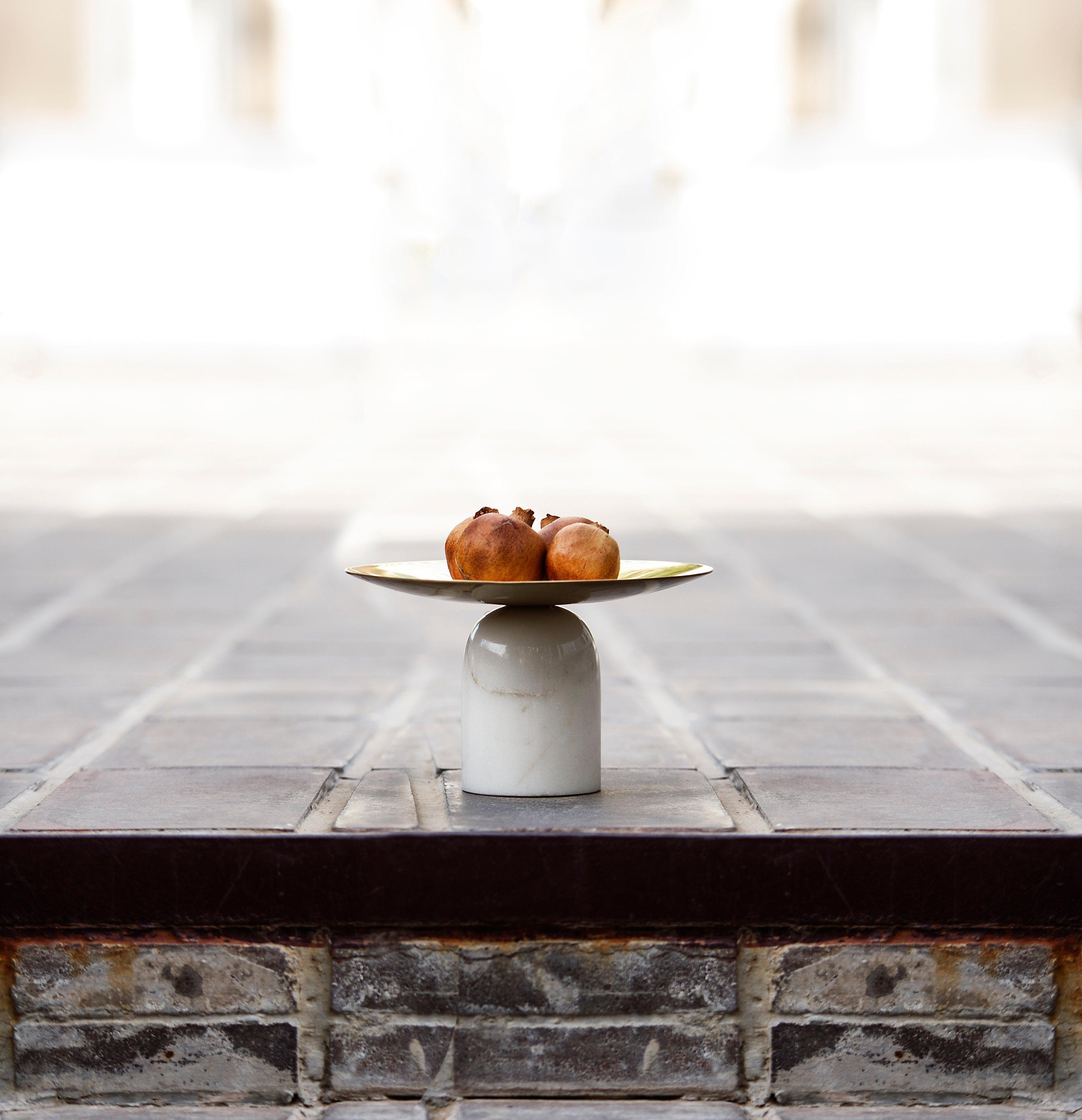 Buy Bowl Selective Edition - Morbi Marble & Brass Fruit Bowl by AKFD on IKIRU online store