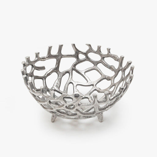 Buy Bowl - Silver Unique Abstract Bowl | Aluminum Fruit Stand For Home & Dining Table Decor by Casa decor on IKIRU online store
