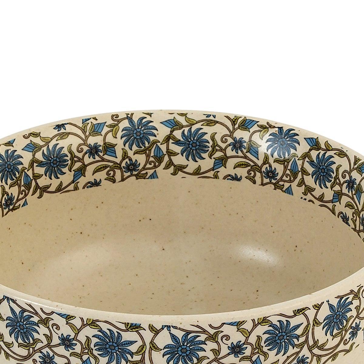 Buy Bowls & Katori - Asul Decorative Floral Printed Serving Bowl For Kitchen & Table | Ceramic Gifting Serveware by Home4U on IKIRU online store