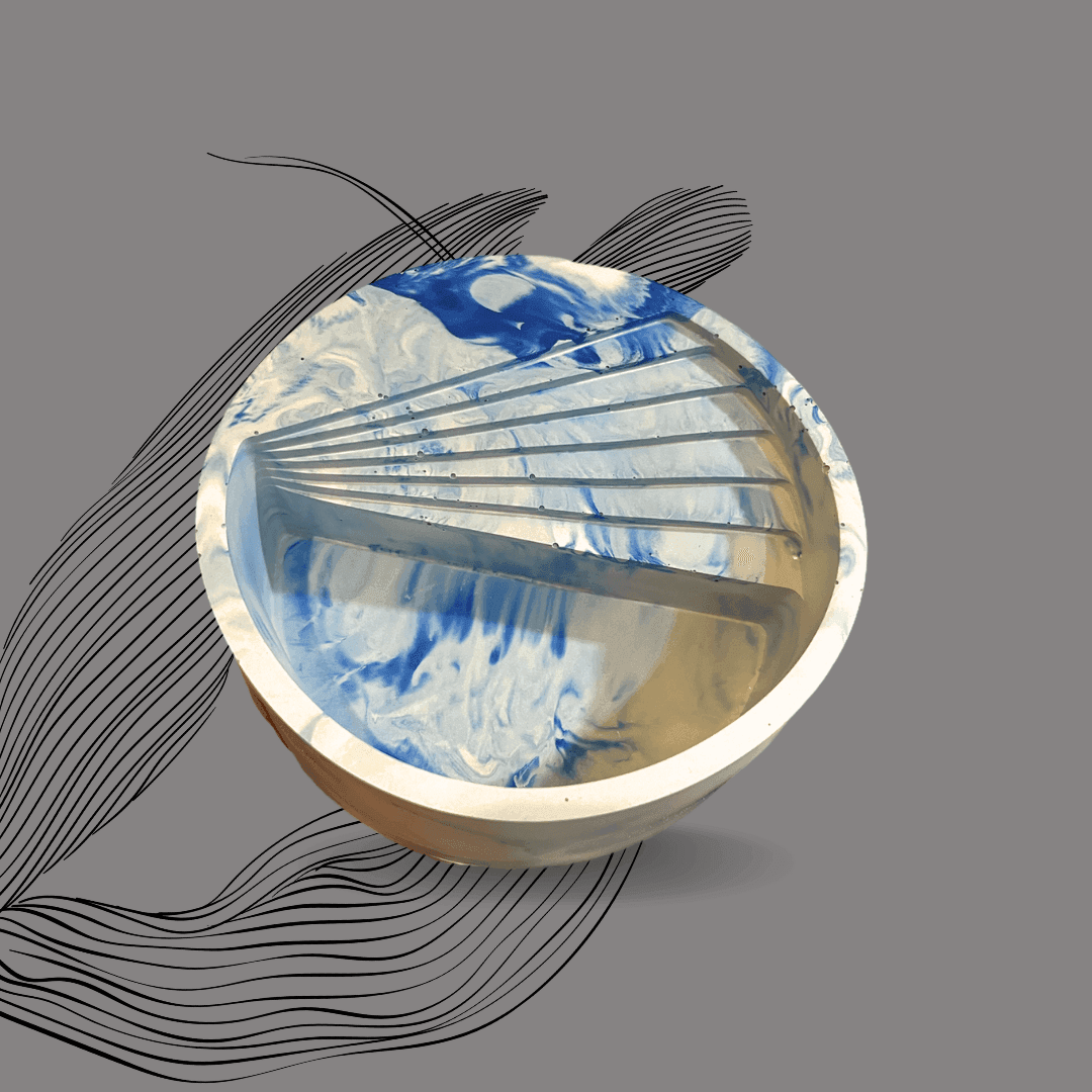 Buy Bowls & Katori - Concrete Step Bowl for Home Decor | Decorative Bowl by Atisa on IKIRU online store