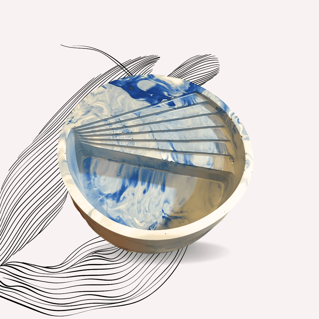 Buy Bowls & Katori - Concrete Step Bowl for Home Decor | Decorative Bowl by Atisa on IKIRU online store