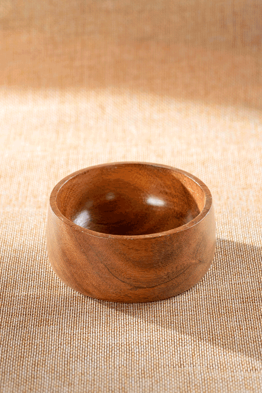 Buy Bowls & Katori - Gumbad Small Acacia Wooden Dip Bowls Set of 2 For Serveware And Kitchenware by Araana Home on IKIRU online store