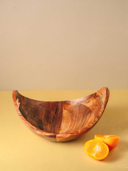 Buy Bowls & Katori - Kashti Boat Shaped Wooden Fruit Bowl | Serving Platter by Araana Home on IKIRU online store