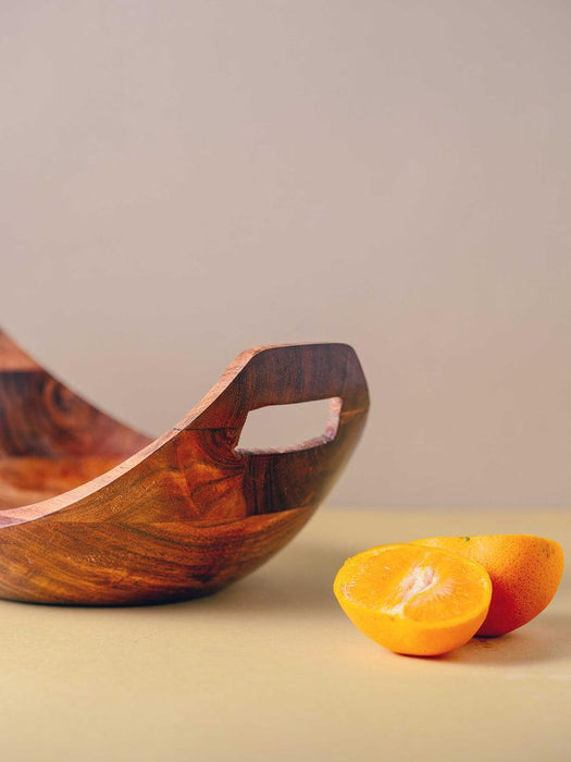 Buy Bowls & Katori - Kashti Boat Shaped Wooden Fruit Bowl | Serving Platter by Araana Home on IKIRU online store