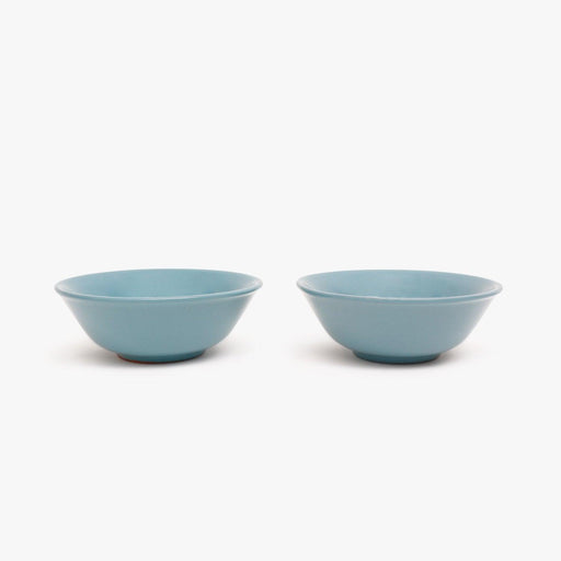 Buy Bowls & Katori - Pastel Blue Terracota Serving Bowl Set Of 2 For Kitchenware by Casa decor on IKIRU online store