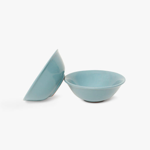 Buy Bowls & Katori - Pastel Blue Terracota Serving Bowl Set Of 2 For Kitchenware by Casa decor on IKIRU online store