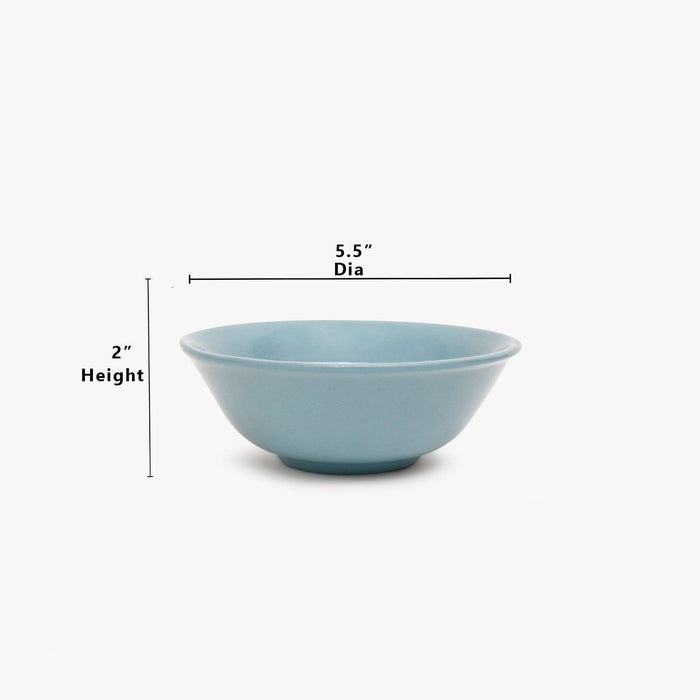 Buy Bowls & Katori - Pastel Blue Terracota Serving Bowl Set Of 2 For Kitchenware by Casa decor on IKIRU online store