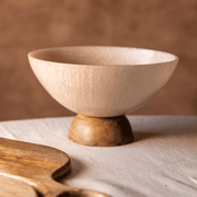 Buy Bowls & Katori - Resin Decorative Bowl with Wooden Base by Muun Home on IKIRU online store
