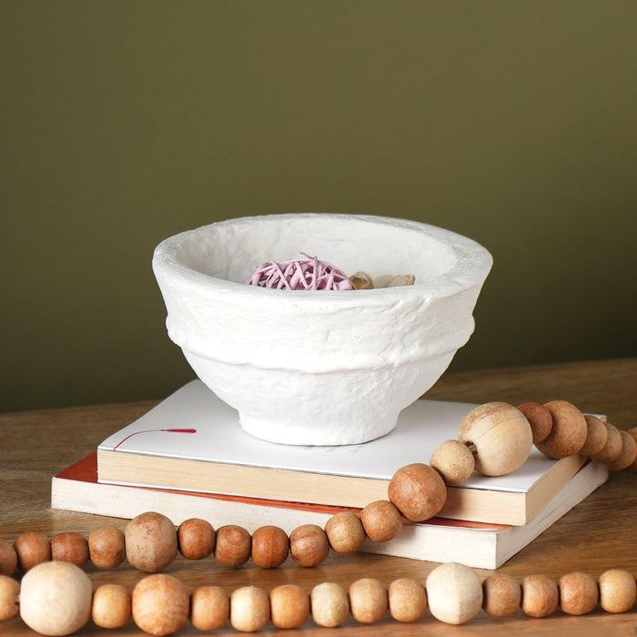 Buy Bowls & Katori - White Paper Mache Serving Bowl For Kitchenware & Serveware by Fig on IKIRU online store