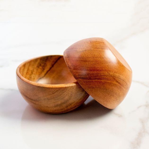 Buy Bowls & Katori - Wooden Brown Small Spices & Condiments Bowls For Dining Table & Kitchen - Set Of 2 by Byora Homes on IKIRU online store