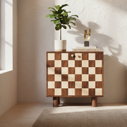 Chess Small Cabinet Unit for Living Room | Wooden Storage Sideboards