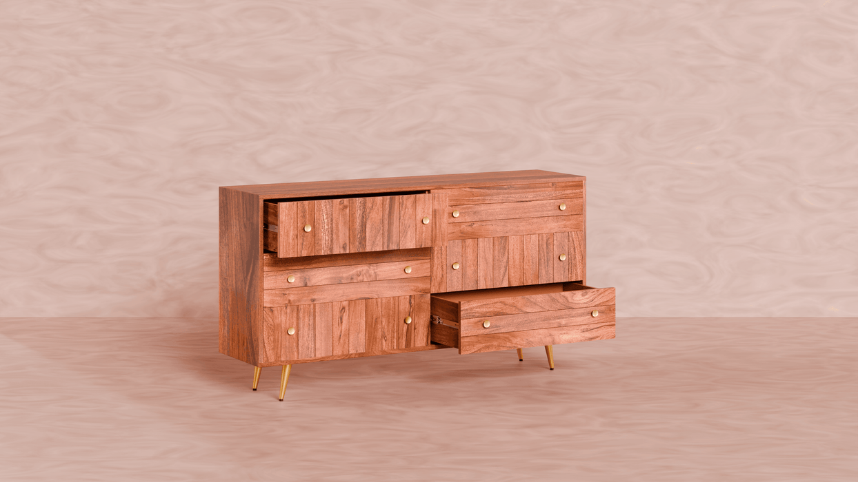 Buy Cabinets & Sideboard - Slat Drawer Dresser | Wooden Cabinets & Sideboards by Artisan Manor on IKIRU online store