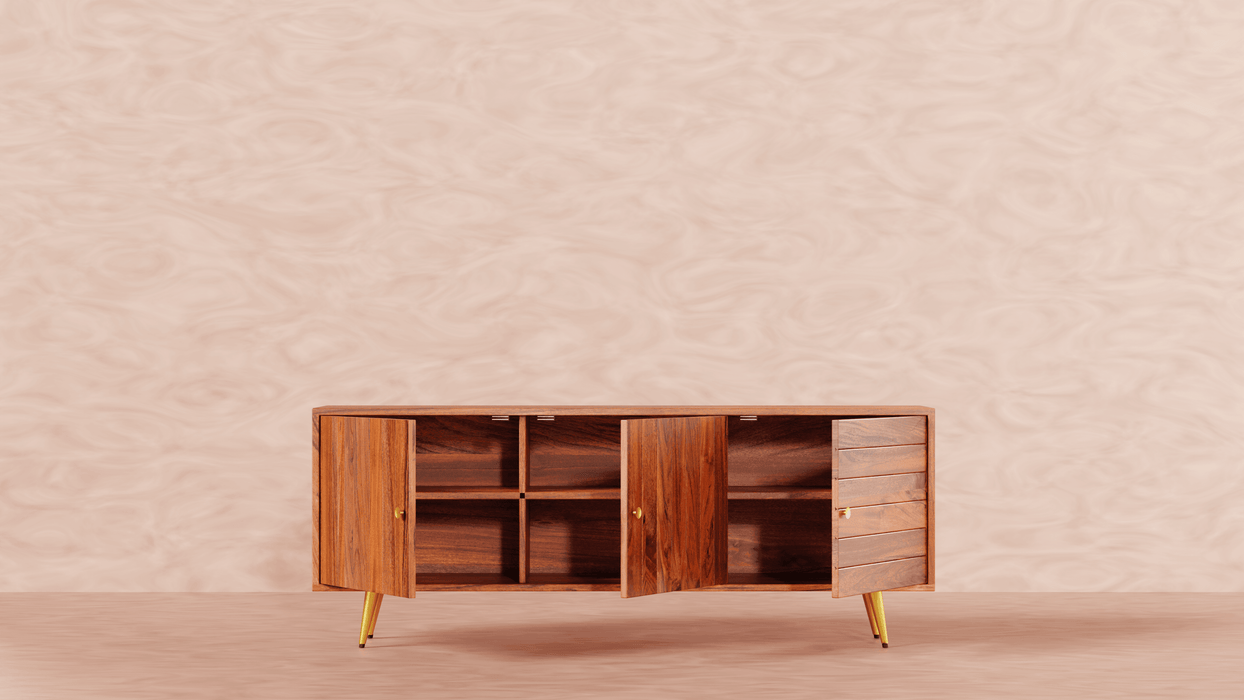 Buy Cabinets & Sideboard - Slat Sideboard For Living Room | TV Cabinet by Artisan Manor on IKIRU online store