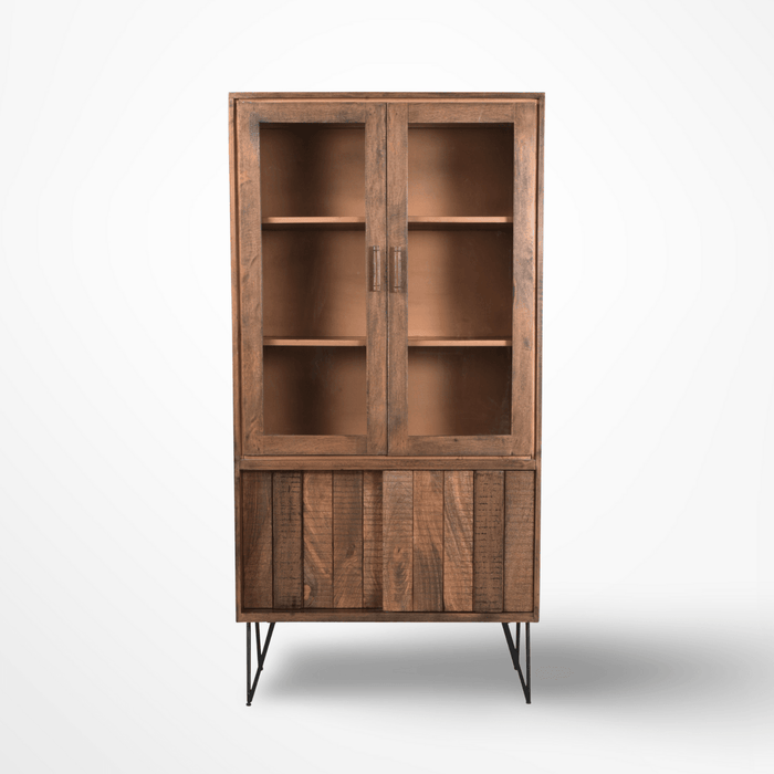 Buy Cabinets & Sideboard - Urban Retreat Solid Mango Wood Tall Display Cabinet by Deeke Collection on IKIRU online store