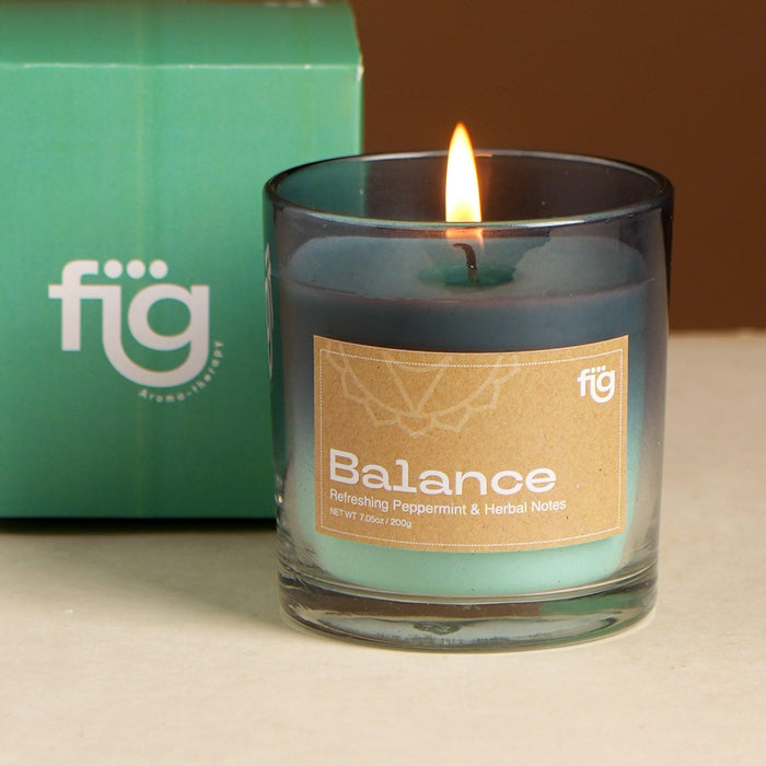 Buy Candle - Balance Peppermint Vegan Wax Candle - Palm Wax Scented by Fig on IKIRU online store