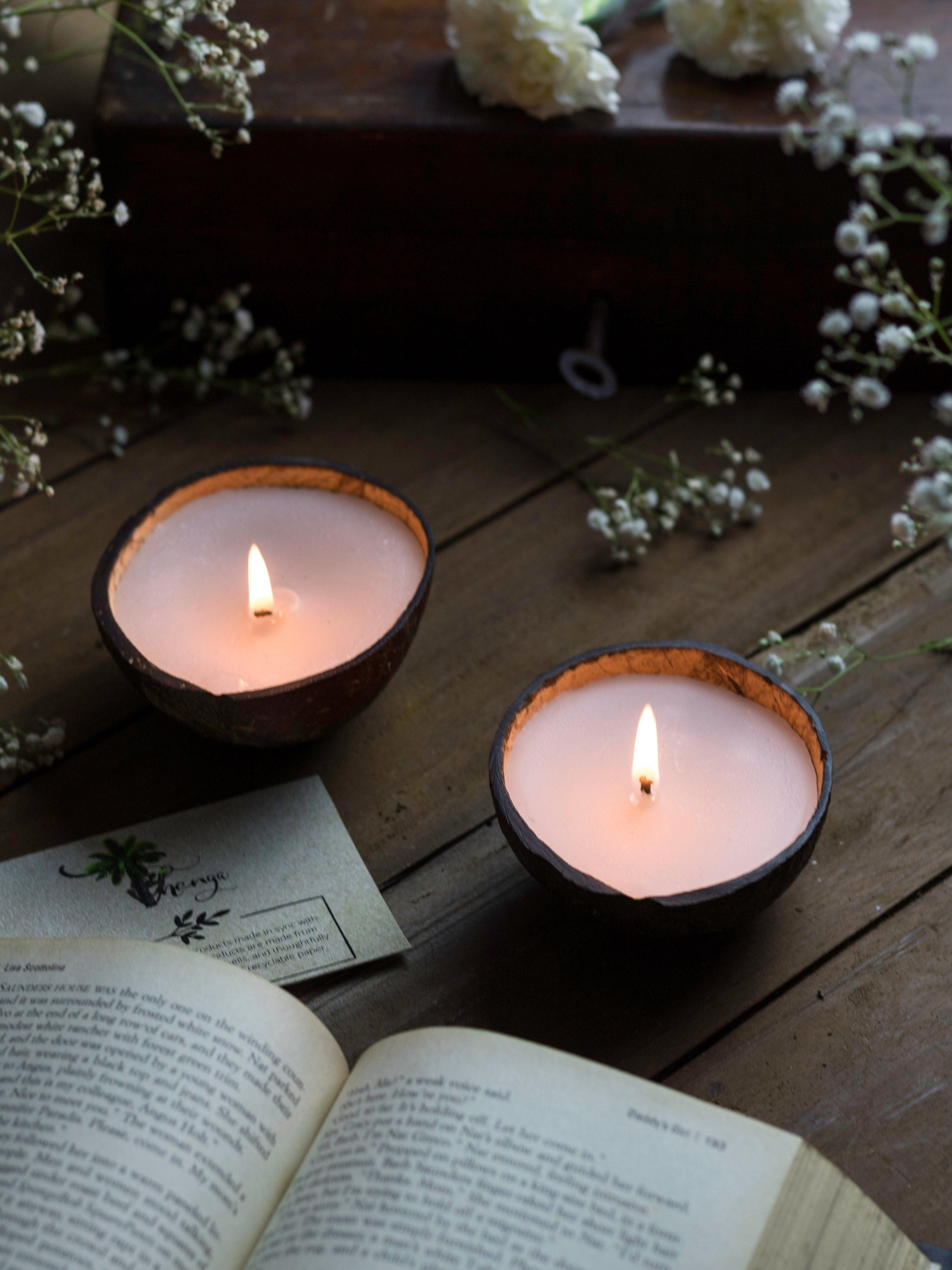 Buy Candle - Coconut Shell Eco-Friendly Candle/Diya - Set of 2 by Thenga on IKIRU online store