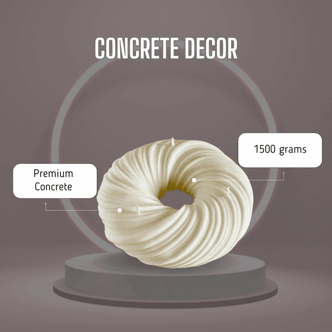 Buy Candle - Concrete Swirl Ornament for Table Decor | Decorative Wax Candle by Atisa on IKIRU online store