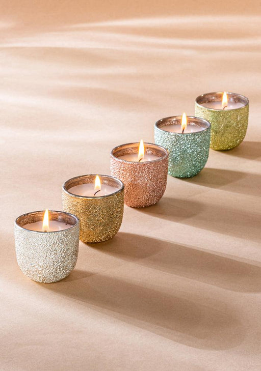Buy Candle - Crinkle U Glass Votives Scented Candles by Doft Candles on IKIRU online store