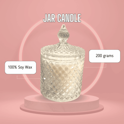 Buy Candle - Crystal Clear Jar Luxe Soy Creme Wax Candle by Atisa on IKIRU online store