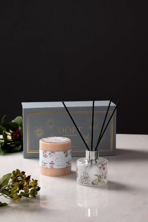 Buy Candle - Decorative Glass Diffuser & Scented Small Pillar Candle Set For Home by Doft Candles on IKIRU online store
