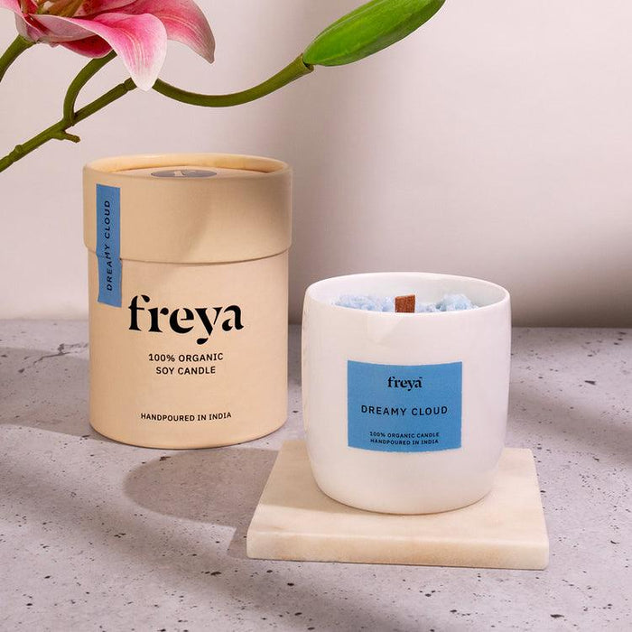 Buy Candle - Dreamy Cloud Ceramic Candle by Freya Home on IKIRU online store