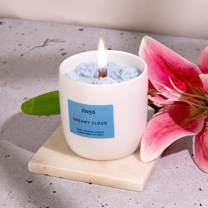 Buy Candle - Dreamy Cloud Ceramic Candle by Freya Home on IKIRU online store