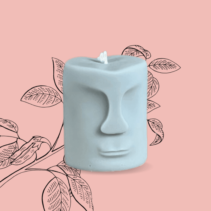 Buy Candle - Face Statue Soy Wax Candle for Table Decor | Decorative Beeswax Lights by Atisa on IKIRU online store