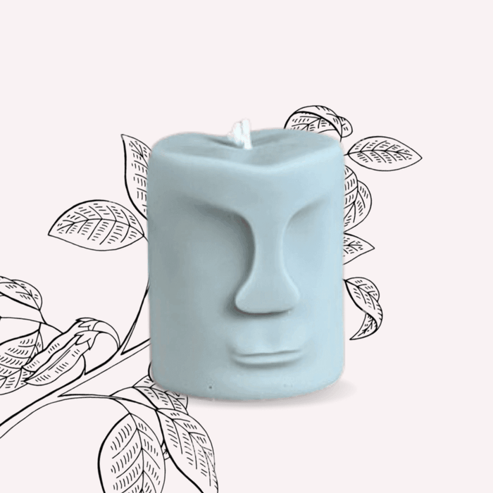 Buy Candle - Face Statue Soy Wax Candle for Table Decor | Decorative Beeswax Lights by Atisa on IKIRU online store