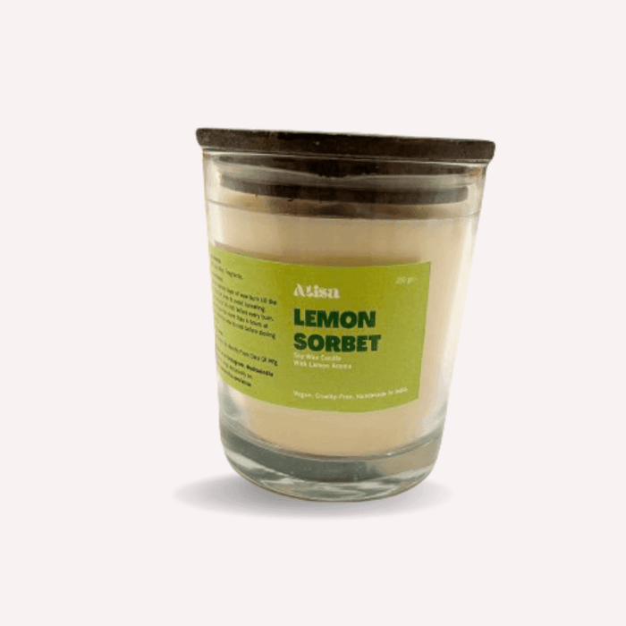 Buy Candle - Glossy Clear Jar Luxe Soy Creme Wax Candle by Atisa on IKIRU online store