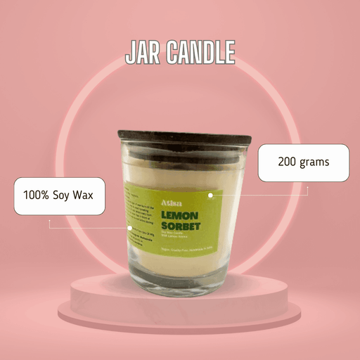 Buy Candle - Glossy Clear Jar Luxe Soy Creme Wax Candle by Atisa on IKIRU online store