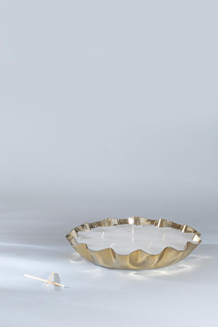 Buy Candle - Gold Damask Rose Flower Tray Scented Candle For Home & Table Decoration by Doft Candles on IKIRU online store