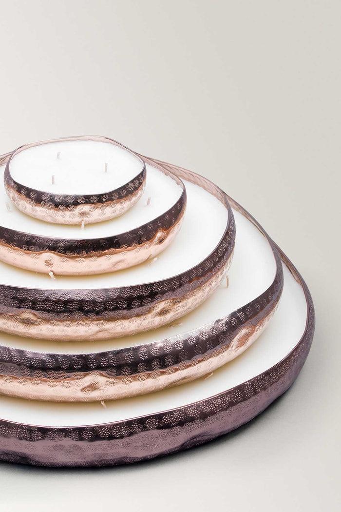 Buy Candle - Gold Plated Damask Rose Infinity Tray Scented Candle For Home Decor by Doft Candles on IKIRU online store