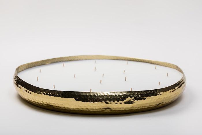 Buy Candle - Gold Plated Damask Rose Infinity Tray Scented Candle For Home Decor by Doft Candles on IKIRU online store