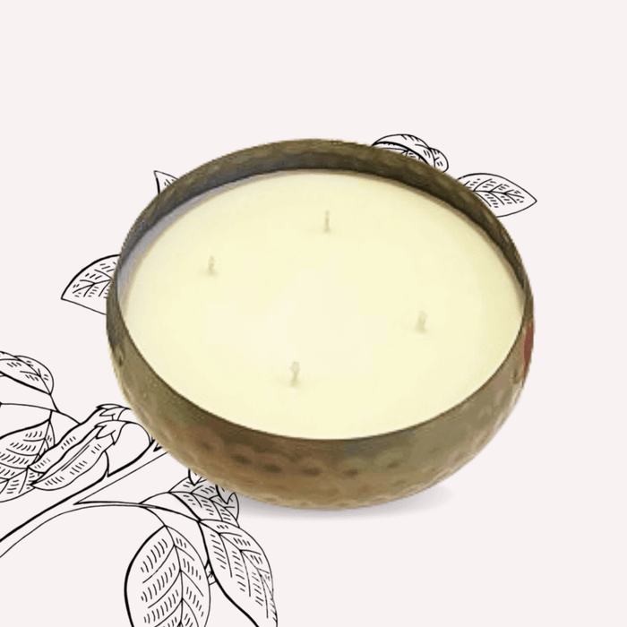 Buy Candle - Metal Urli Luxe Soy Creme Wax Candle | Scented Candles for Home Decor by Atisa on IKIRU online store