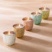 Buy Candle - Multicolour Crinkle U Glass Votives Scented Candles For Gift Set & Home Decor by Doft Candles on IKIRU online store