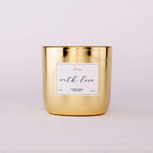 Buy Candle - Ocean Mist Metal 3-Wick Candle by Freya Home on IKIRU online store