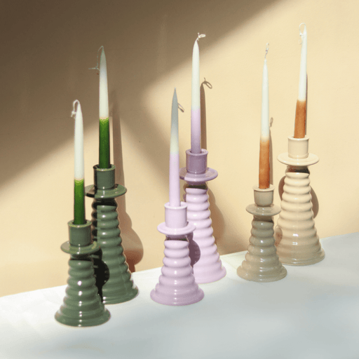 Buy Candle - Ombre Teaperd Candle - Set of 2 by Muun Home on IKIRU online store
