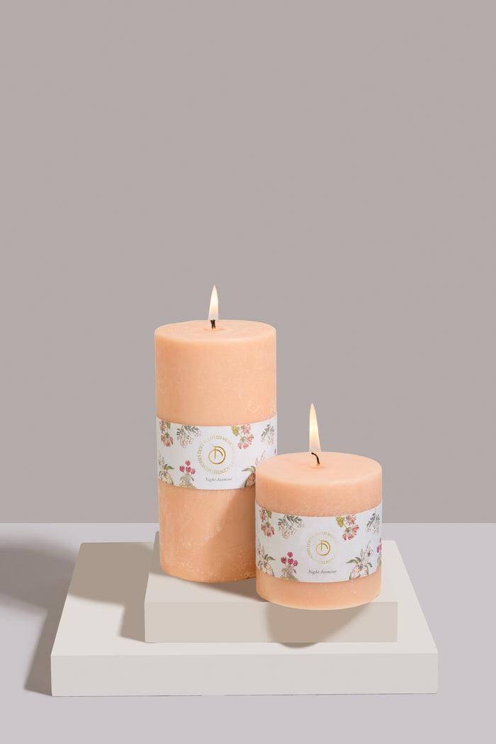 Buy Candle - Pink Lustre Tall Pillar Candles For Festive & Home Decoration by Doft Candles on IKIRU online store