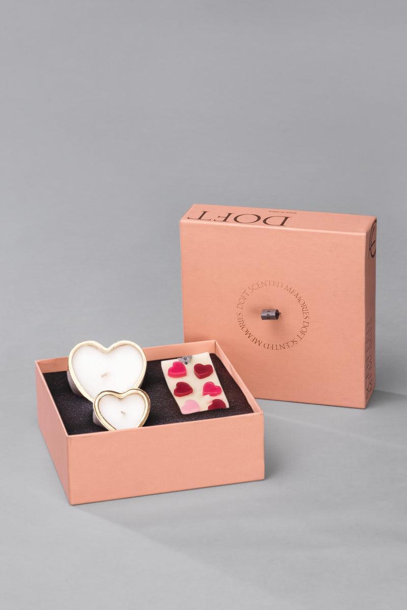Buy Candle - Red Peony and Blush Mini Sweetheart Trio Scented Candles Set For Table & Home Decor by Doft Candles on IKIRU online store