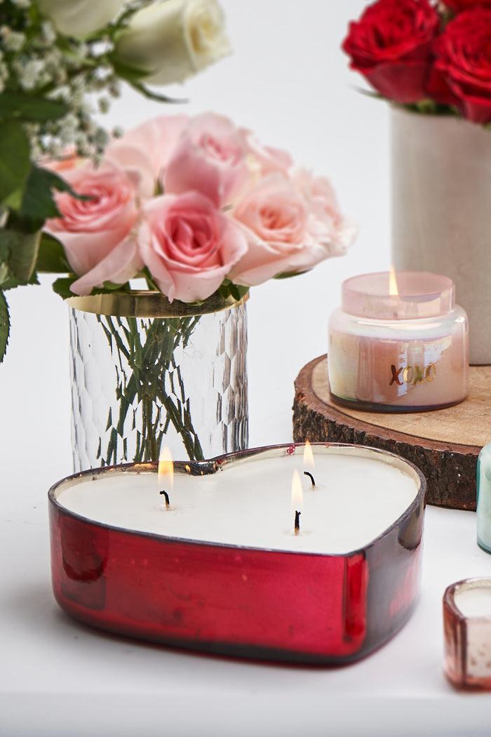 Buy Candle - Red Peony and Blush Sweetheart Scented Candles Set of 2 For Home & Table by Doft Candles on IKIRU online store