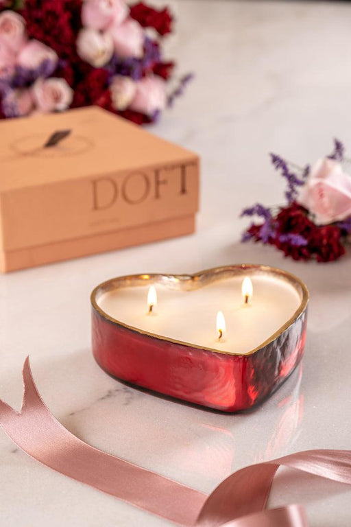 Buy Candle - Red Peony and Blush Sweetheart Scented Candles Set of 2 For Home & Table by Doft Candles on IKIRU online store