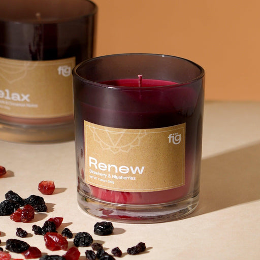 Buy Candle - Renew Berries Vegan Scented Candle - Palm Wax Scented by Fig on IKIRU online store