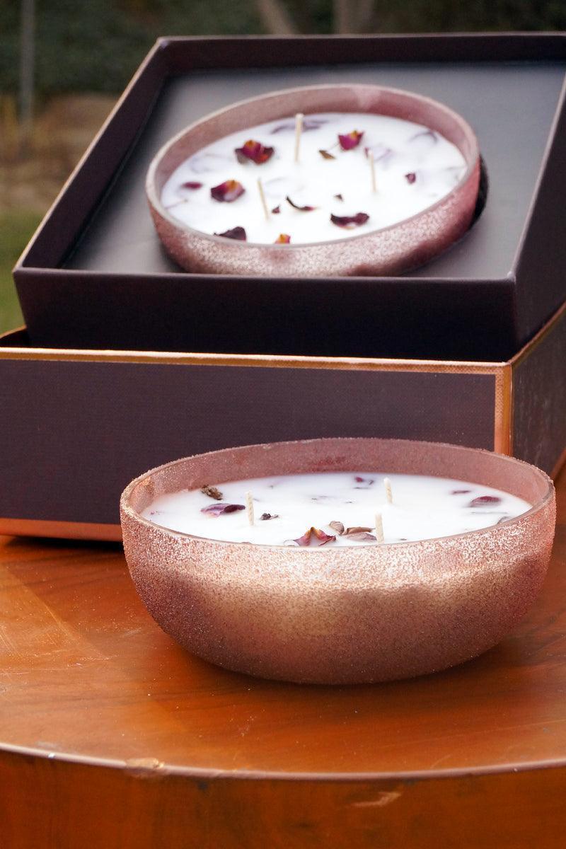 Buy Candle - Rose Mini Bowl by Doft Candles on IKIRU online store