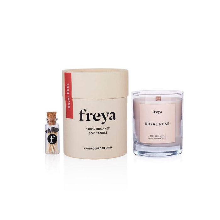 Buy Candle - Royal Rose Glass Jar Candle by Freya Home on IKIRU online store