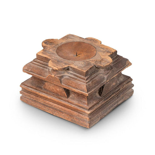 Buy Candle Stand - Antique wooden Base Candle Stand by Home Glamour on IKIRU online store