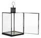 Buy Candle Stand - Black Rectangle Candle Lantern For Home Decor Iron & Glass by House of Sajja on IKIRU online store