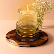 Buy Candle Stand - Candle Stand Wood & wire w/d glass by House of Sajja on IKIRU online store