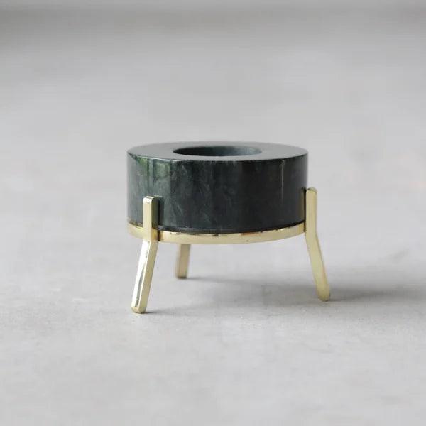 Buy Candle Stand - Fyre 2.0 | Brass and Marble Candle Holder | Tea Light Holders by Rayden on IKIRU online store